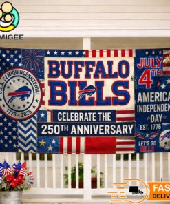 Buffalo Bills Celebrate The 250Th Anniversary America Decoration Banner