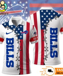 Buffalo Bills Independence Day American Flag Polo Shirt