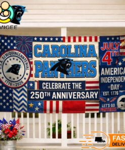 Carolina Panthers Celebrate The 250Th Anniversary America Decoration Banner