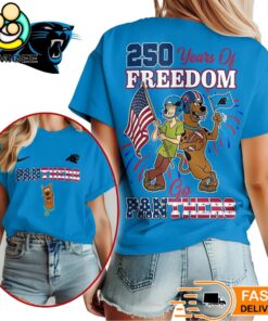Carolina Panthers Scooby Doo 250 Years Of Freedom T-Shirt