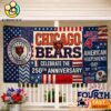 Chicago Bears Celebrate The 250Th Anniversary America Decoration Banner