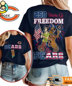 Chicago Bears Scooby Doo 250 Years Of Freedom T-Shirt