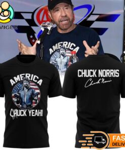 Chuck Norris America Chuck Yeah T-Shirt Patriotic Graphic Fan Tee