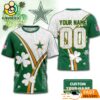 Custom Dallas Cowboys Lucky Clover Green T-Shirt