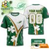 Custom Miami Dolphins Lucky Clover Green T-Shirt