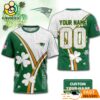 Custom New England Patriots Lucky Clover Green T-Shirt