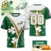 Custom Philadelphia Eagles Lucky Clover Green T-Shirt