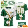 Custom San Francisco 49ers Lucky Clover Green T-Shirt