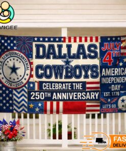 Dallas Cowboys Celebrate The 250Th Anniversary America Decoration Banner