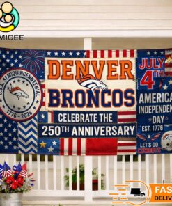 Denver Broncos Celebrate The 250Th Anniversary America Decoration Banner