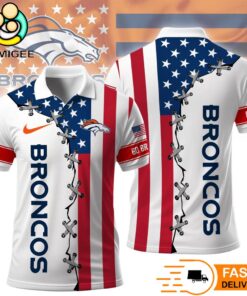 Denver Broncos Independence Day American Flag Polo Shirt