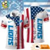 Detroit Lions Independence Day American Flag Polo Shirt
