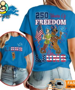 Detroit Lions Scooby Doo 250 Years Of Freedom T-Shirt