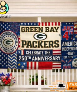 Green Bay Packers Celebrate The 250Th Anniversary America Decoration Banner