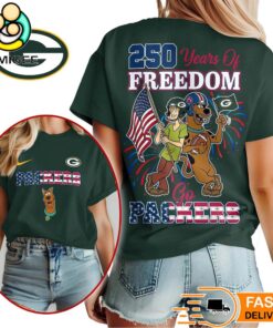 Green Bay Packers Scooby Doo 250 Years Of Freedom T-Shirt