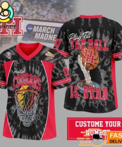 Houston Cougars March Madness Skeleton Basketball Dunk Jersey Custom Number