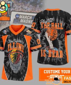 Illinois Fighting Illini March Madness Skeleton Basketball Dunk Jersey Custom Number