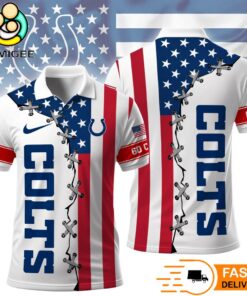 Indianapolis Colts Independence Day American Flag Polo Shirt