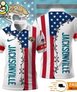 Jacksonville Jaguars Independence Day American Flag Polo Shirt