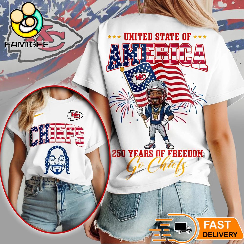 Kansas City Chiefs Snoop Dogg 250th Anniversary Of Freedom Limited Edition T-Shirt 1 Kansas City Chiefs Snoop Dogg 250th Anniversary Of Freedom Limited Edition T-Shirt