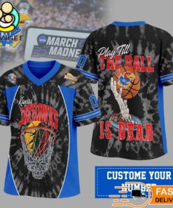 Kansas Jayhawks March Madness Skeleton Basketball Dunk Jersey Custom Number