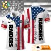 Las Vegas Raiders Independence Day American Flag Polo Shirt