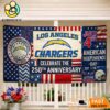Los Angeles Chargers Celebrate The 250Th Anniversary America Decoration Banner