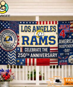Los Angeles Rams Celebrate The 250Th Anniversary America Decoration Banner