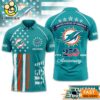 Miami Dolphins 250 Years Of Freedom USA Vintage Custom Name Polo Shirt