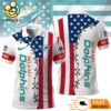 Miami Dolphins Independence Day American Flag Polo Shirt
