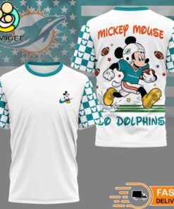 Miami Dolphins Mickey Mouse Football Celebrating 2026 T-Shirt