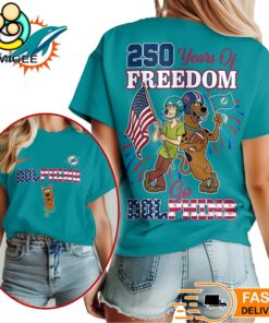 Miami Dolphins Scooby Doo 250 Years Of Freedom T-Shirt