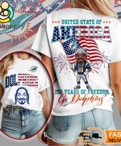 Miami Dolphins Snoop Dogg 250th Anniversary Of Freedom Limited Edition T-Shirt