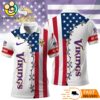 Minnesota Vikings Independence Day American Flag Polo Shirt