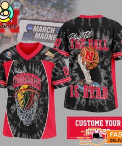 Nebraska Cornhuskers March Madness Skeleton Basketball Dunk Jersey Custom Number