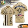 New Orleans Saints 250 Years Of Freedom USA Vintage Custom Name Polo Shirt