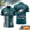 Philadelphia Eagles 250 Years Of Freedom USA Vintage Custom Name Polo Shirt