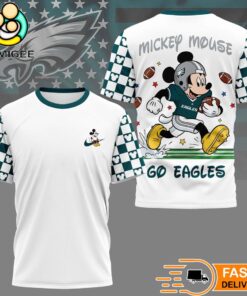 Philadelphia Eagles Mickey Mouse Football Celebrating 2026 T-Shirt