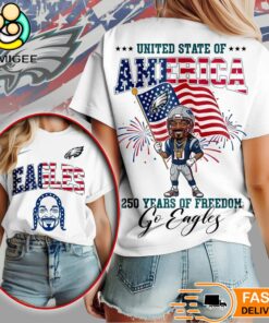 Philadelphia Eagles Snoop Dogg 250th Anniversary Of Freedom Limited Edition T-Shirt