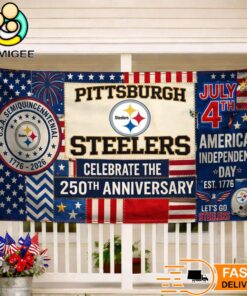 Pittsburgh Steelers Celebrate The 250Th Anniversary America Decoration Banner