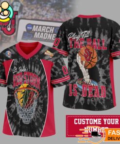 St. John's Red Storm March Madness Skeleton Basketball Dunk Jersey Custom Number