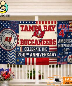Tampa Bay Buccaneers Celebrate The 250Th Anniversary America Decoration Banner