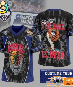 UConn Huskies March Madness Skeleton Basketball Dunk Jersey Custom Number