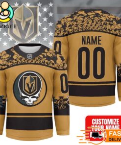 Vegas Golden Knights Grateful Dead Night Custom Name And Number Hockey Jersey