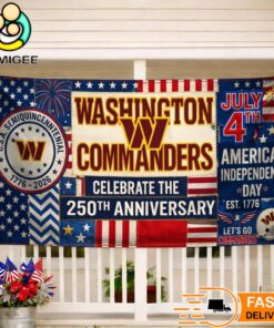 Washington Commanders Celebrate The 250Th Anniversary America Decoration Banner