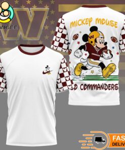 Washington Commanders Mickey Mouse Football Celebrating 2026 T-Shirt