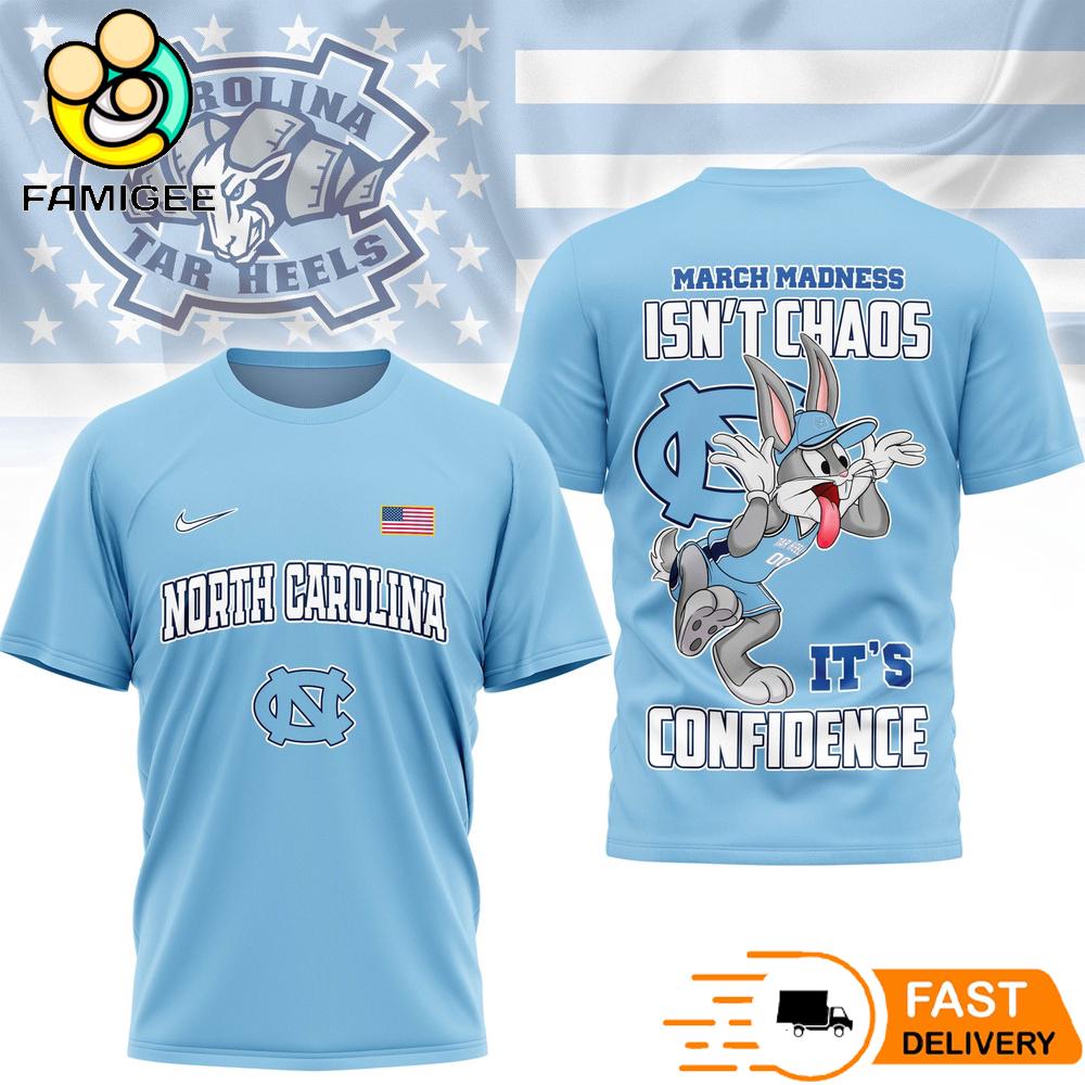 North Carolina Tar Heels Looney Tunes Bugs Bunny NCAA March Madness T-Shirt North Carolina Tar Heels Looney Tunes Bugs Bunny NCAA March Madness T-Shirt