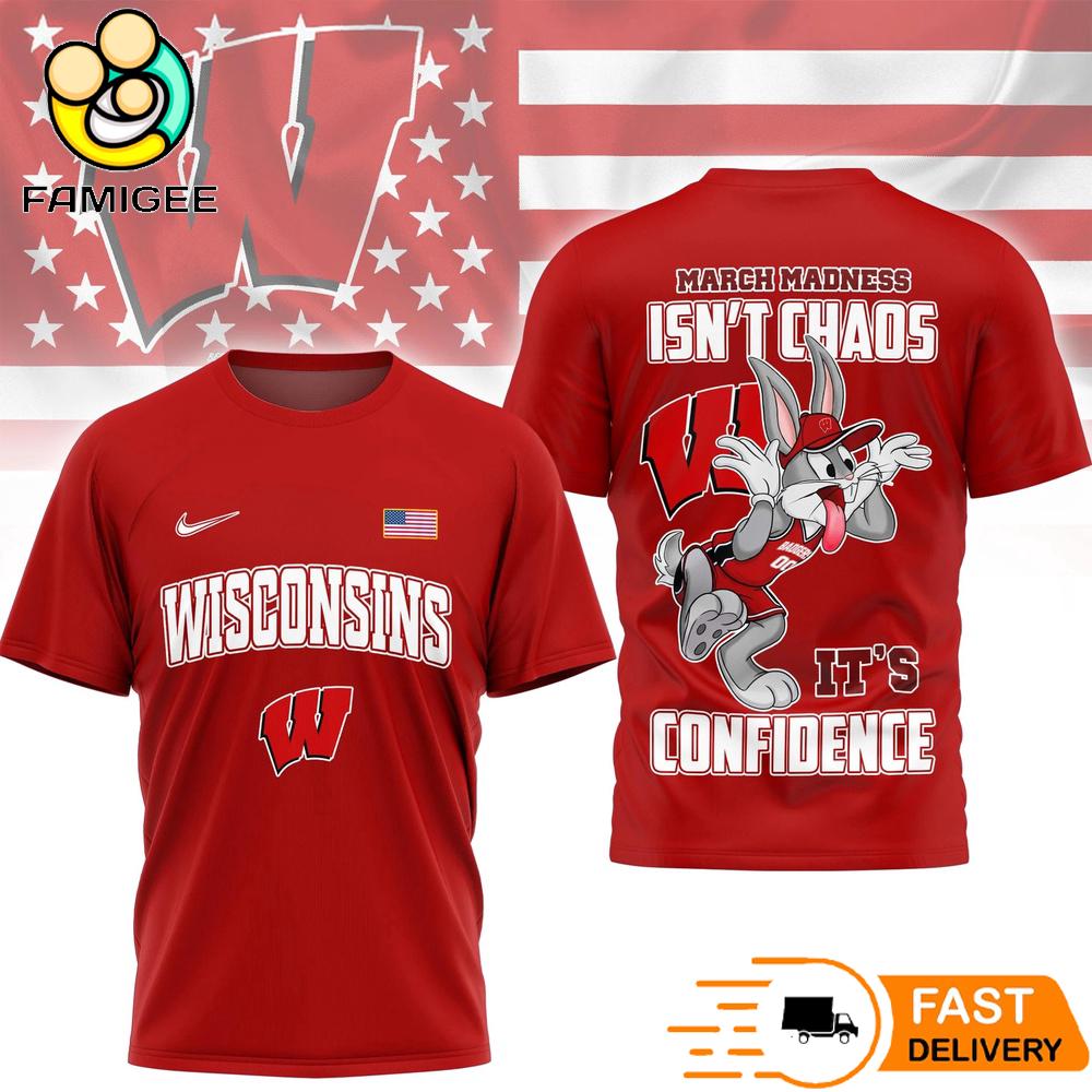 Wisconsin Badgers Looney Tunes Bugs Bunny NCAA March Madness T-Shirt Wisconsin Badgers Looney Tunes Bugs Bunny NCAA March Madness T-Shirt